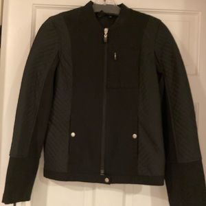 Tanner Black Moto Style Jacket Size Small